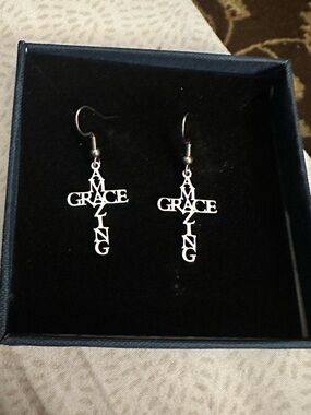 Stainless Steel Amazing Grace Hook Earrings